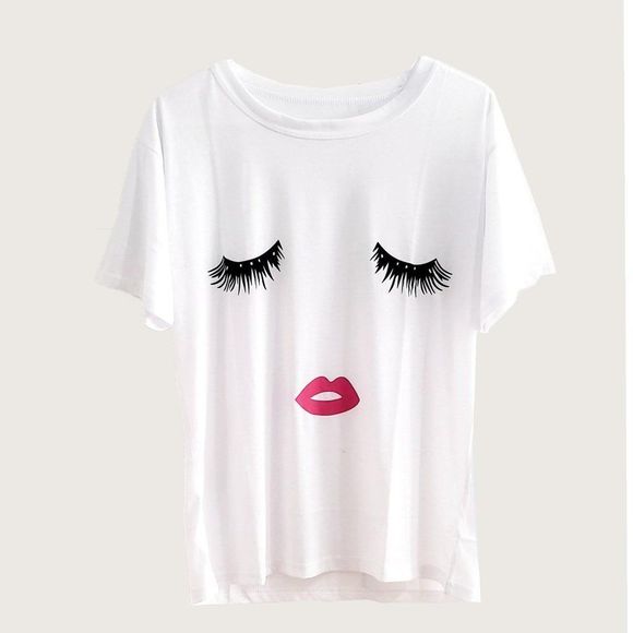 Tops - Graphic Eyelash Tee NWOT